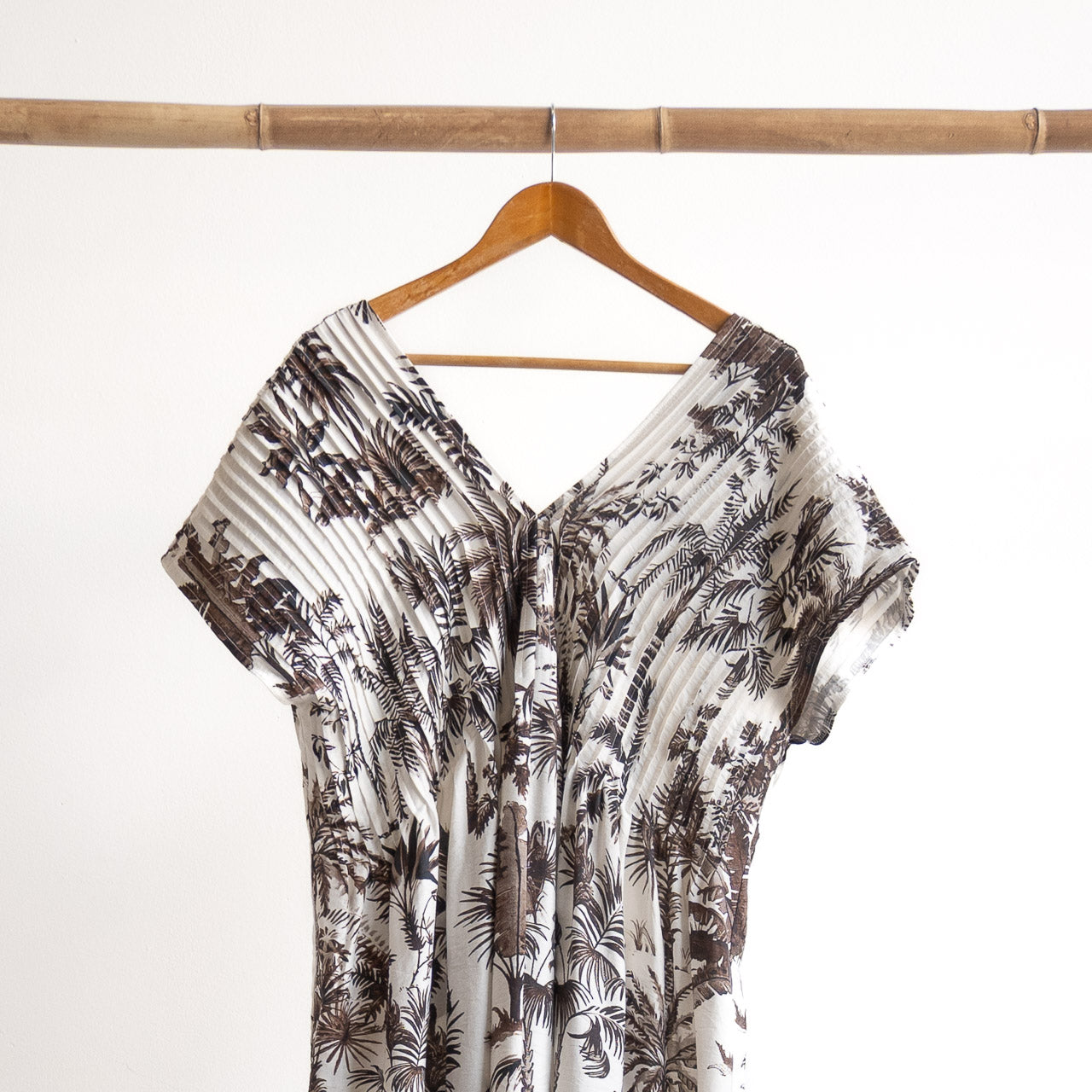 Pleat Shaped Midi Dress - Borneo