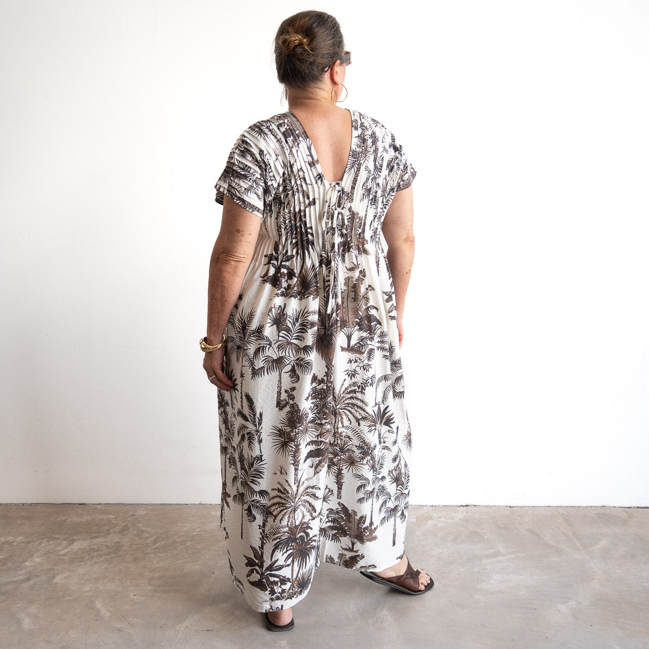 Pleat Shaped Midi Dress - Borneo
