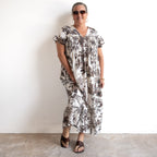 Pleat Shaped Midi Dress - Borneo