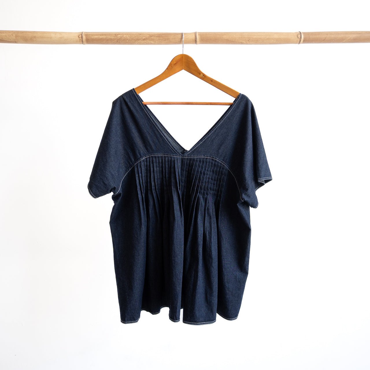 Pleat Shaped Top - Summer Denim