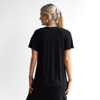 Pleat Tee by KOBOMO Bamboo - Flutter Sleeve