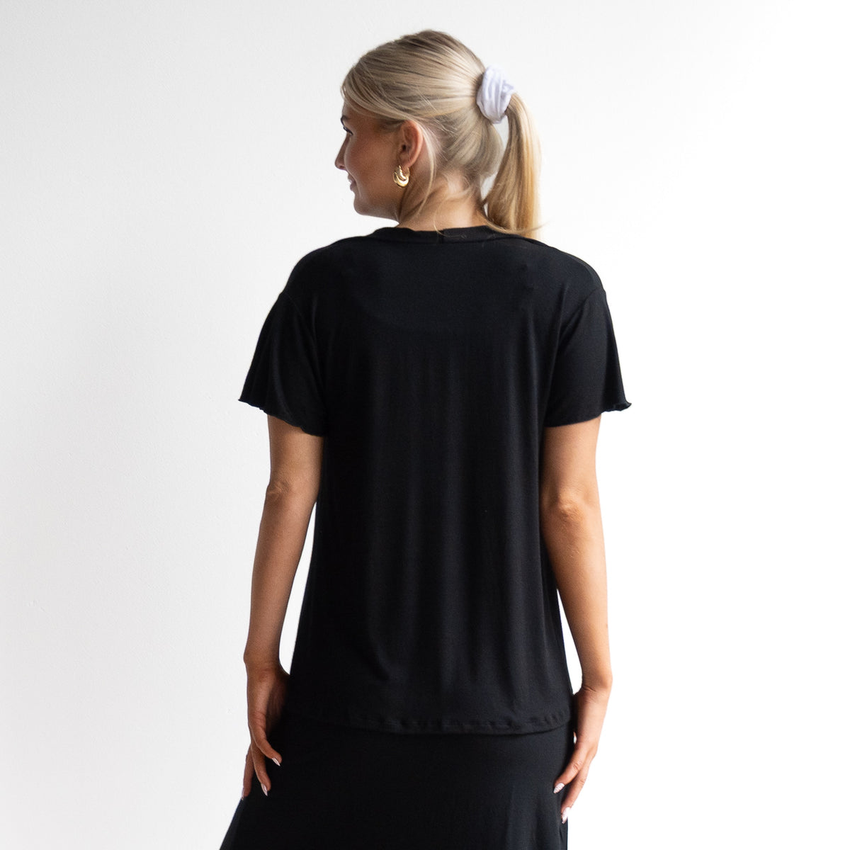 Pleat Tee by KOBOMO Bamboo - Flutter Sleeve