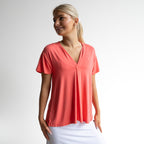 Pleat Tee by KOBOMO Bamboo - Flutter Sleeve