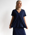 Pleat Tee by KOBOMO Bamboo - Flutter Sleeve