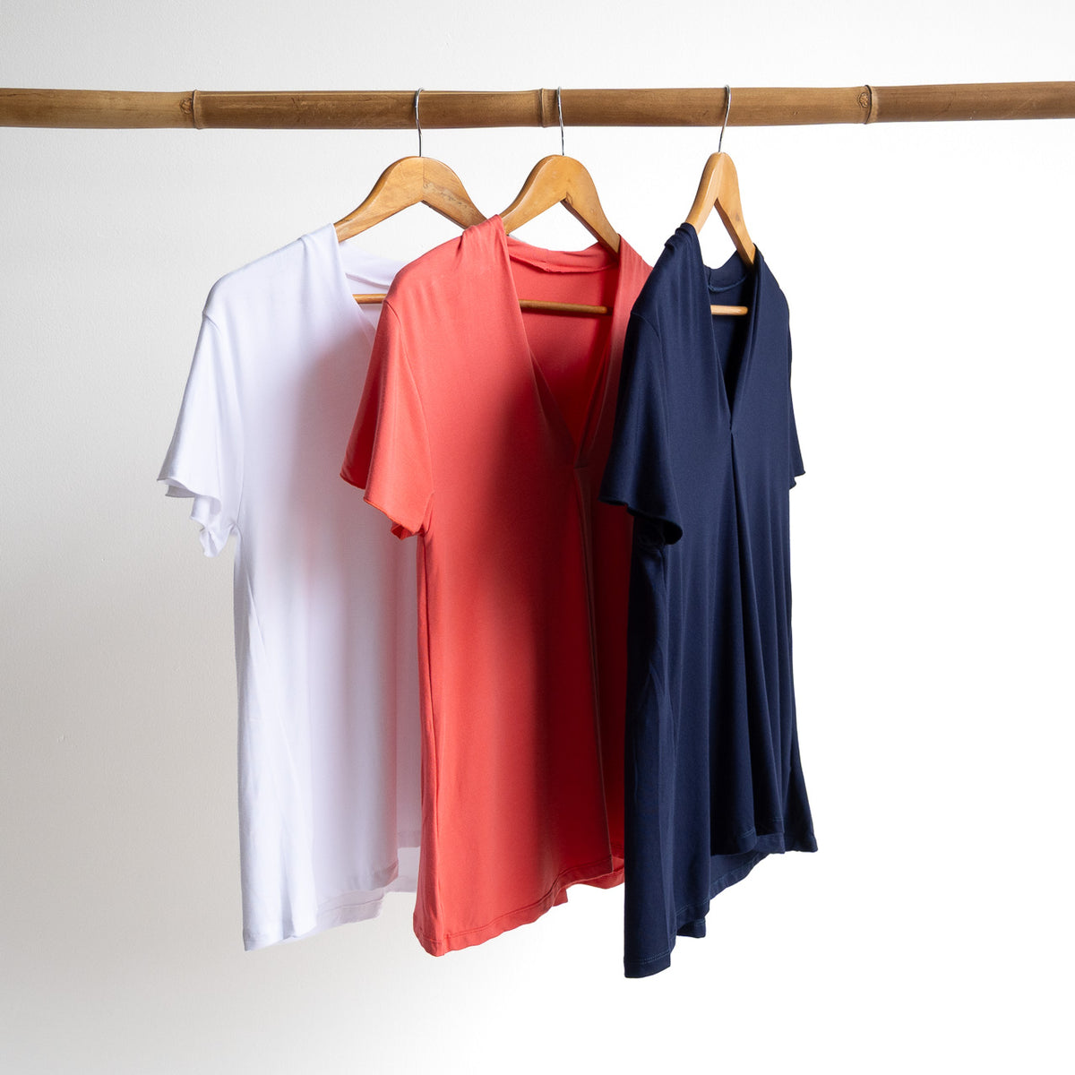 Pleat Tee by KOBOMO Bamboo - Flutter Sleeve