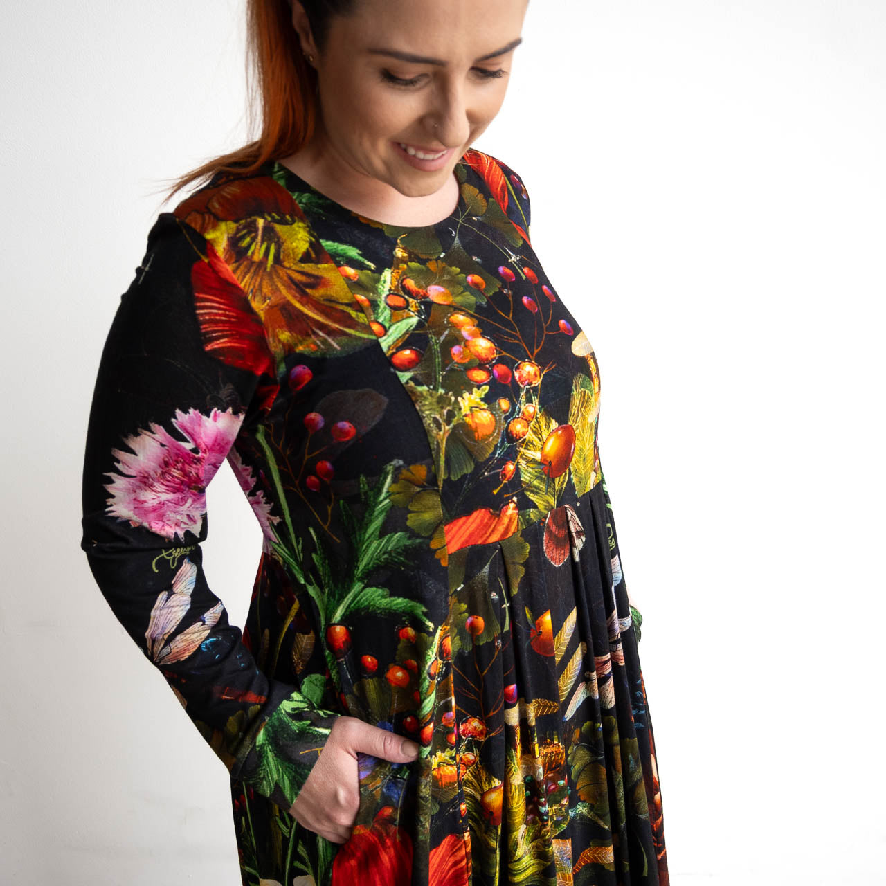 Pleat Jersey Midi Dress by Escape - Maguana - 31078