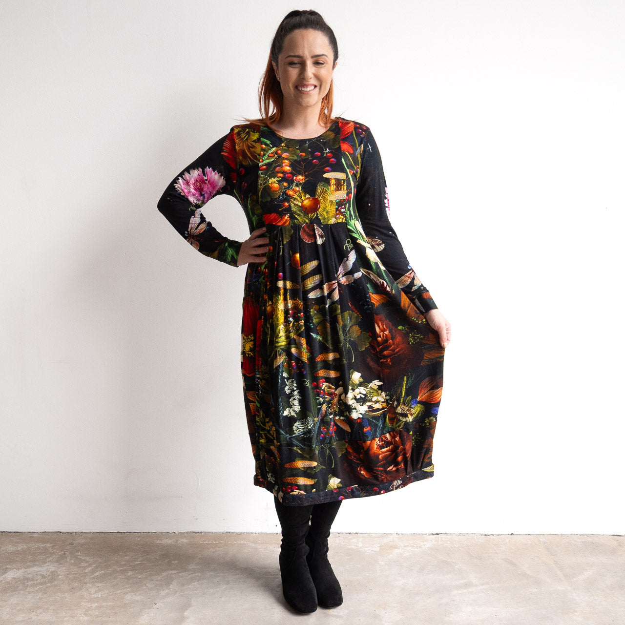 Pleat Jersey Midi Dress by Escape - Maguana - 31078