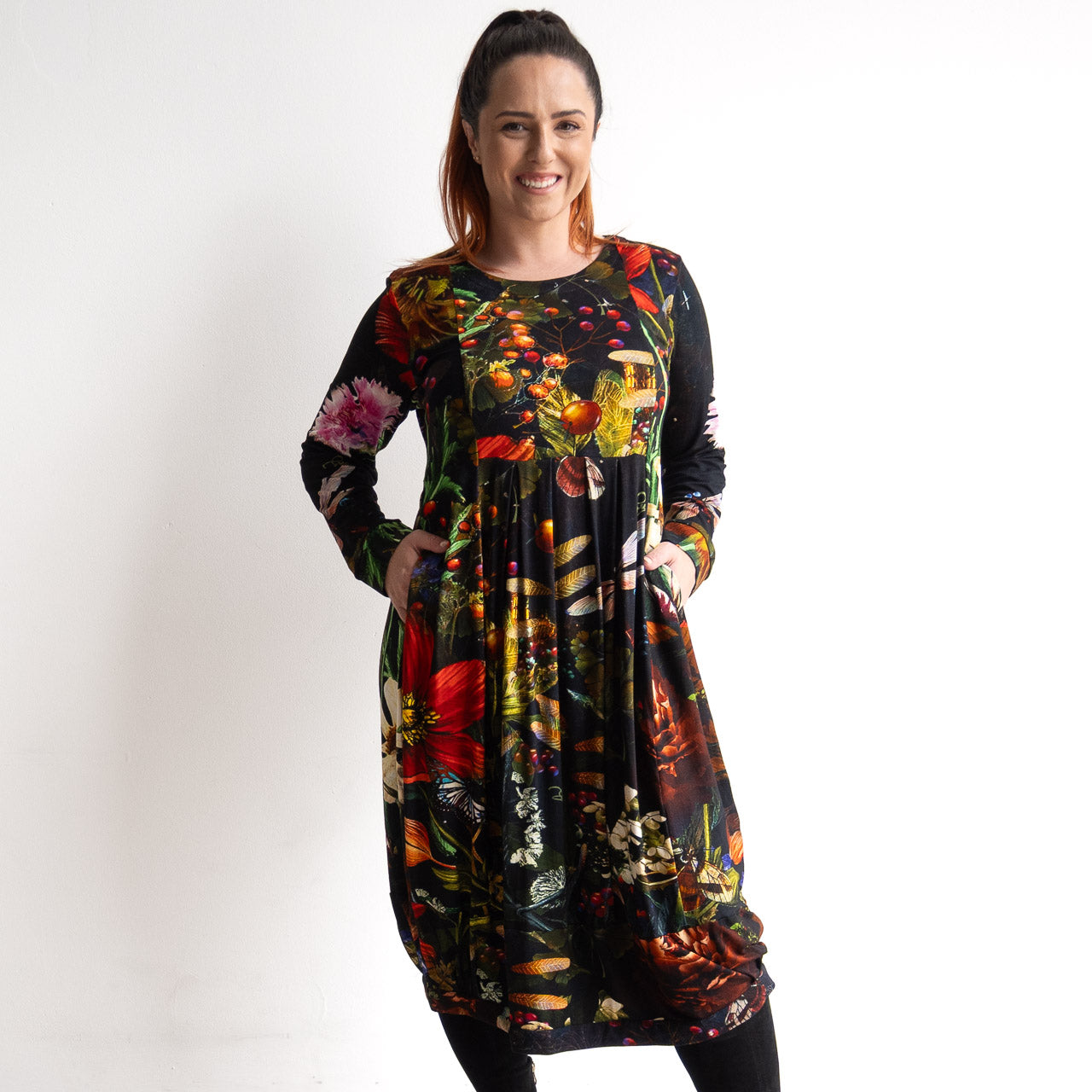 Pleat Jersey Midi Dress by Escape - Maguana - 31078