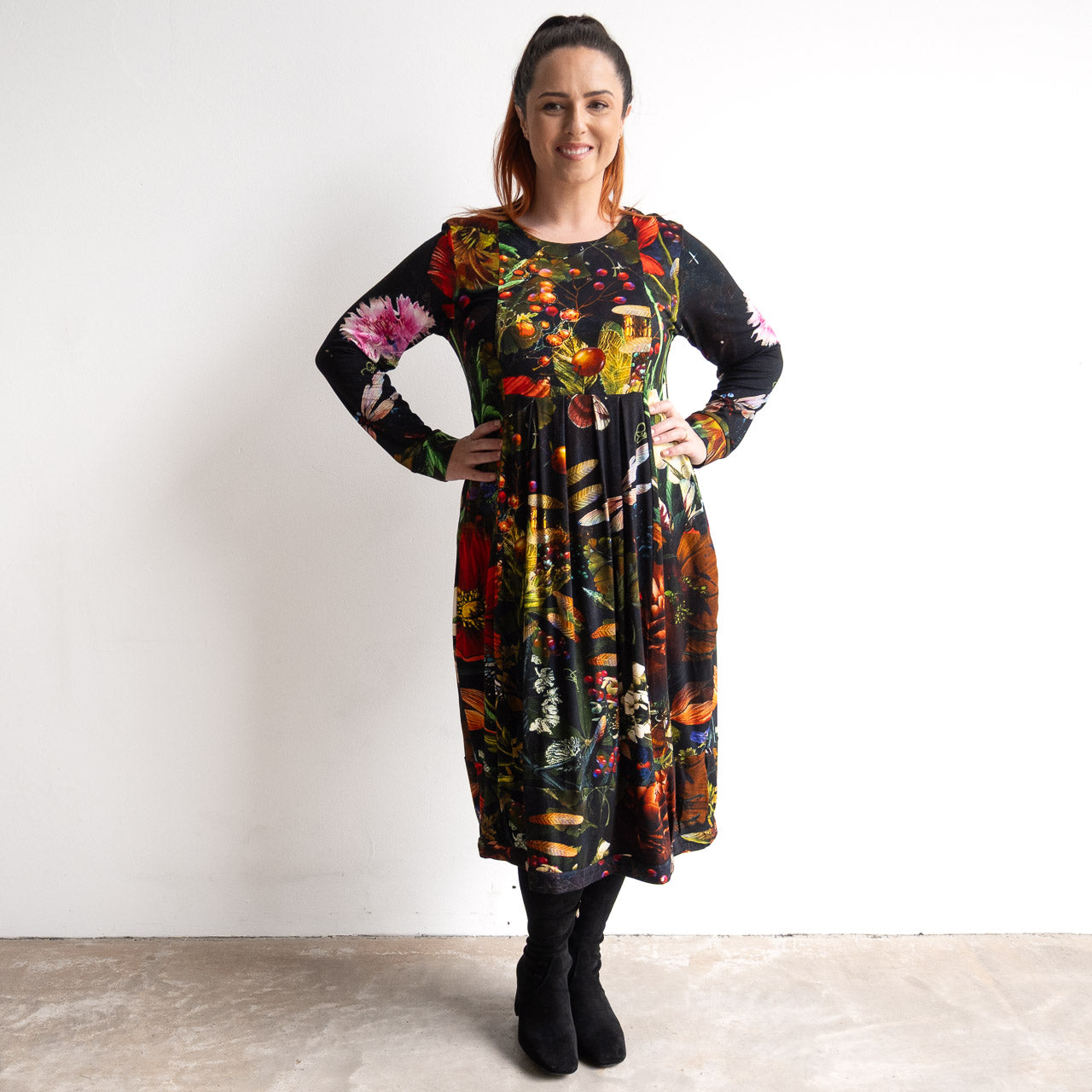 Pleat Jersey Midi Dress by Escape - Maguana - 31078