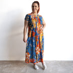 Twist It Pleated Midi Dress - Rousilion - 71019