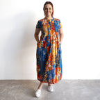 Twist It Pleated Midi Dress - Rousilion - 71019
