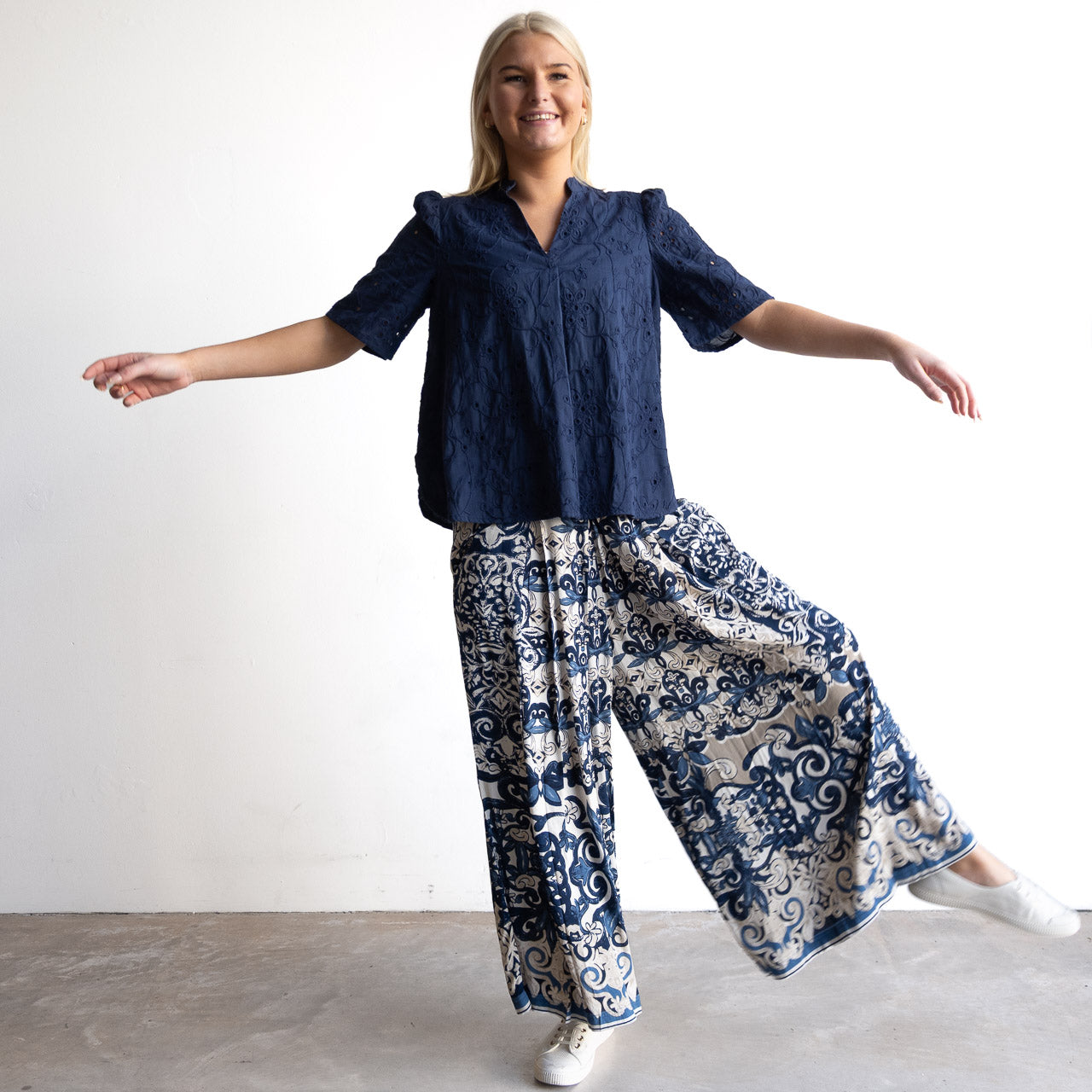 Pleated Pant - Monaco - 2705