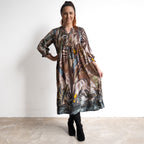 Pleated Shirt Dress by Escape - Almasa - 31068