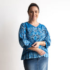 Poet Blouse - 32535 - Paisley Blue