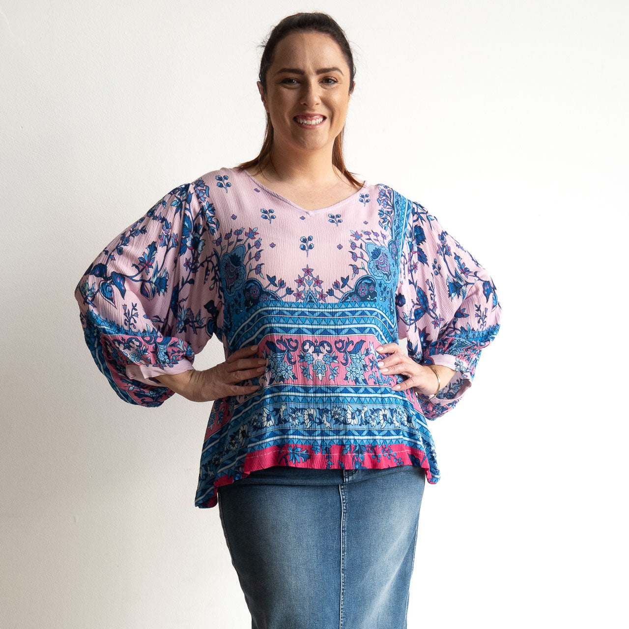 Poet Blouse - 32535 - Indian Pink