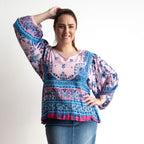 Poet Blouse - 32535 - Indian Pink