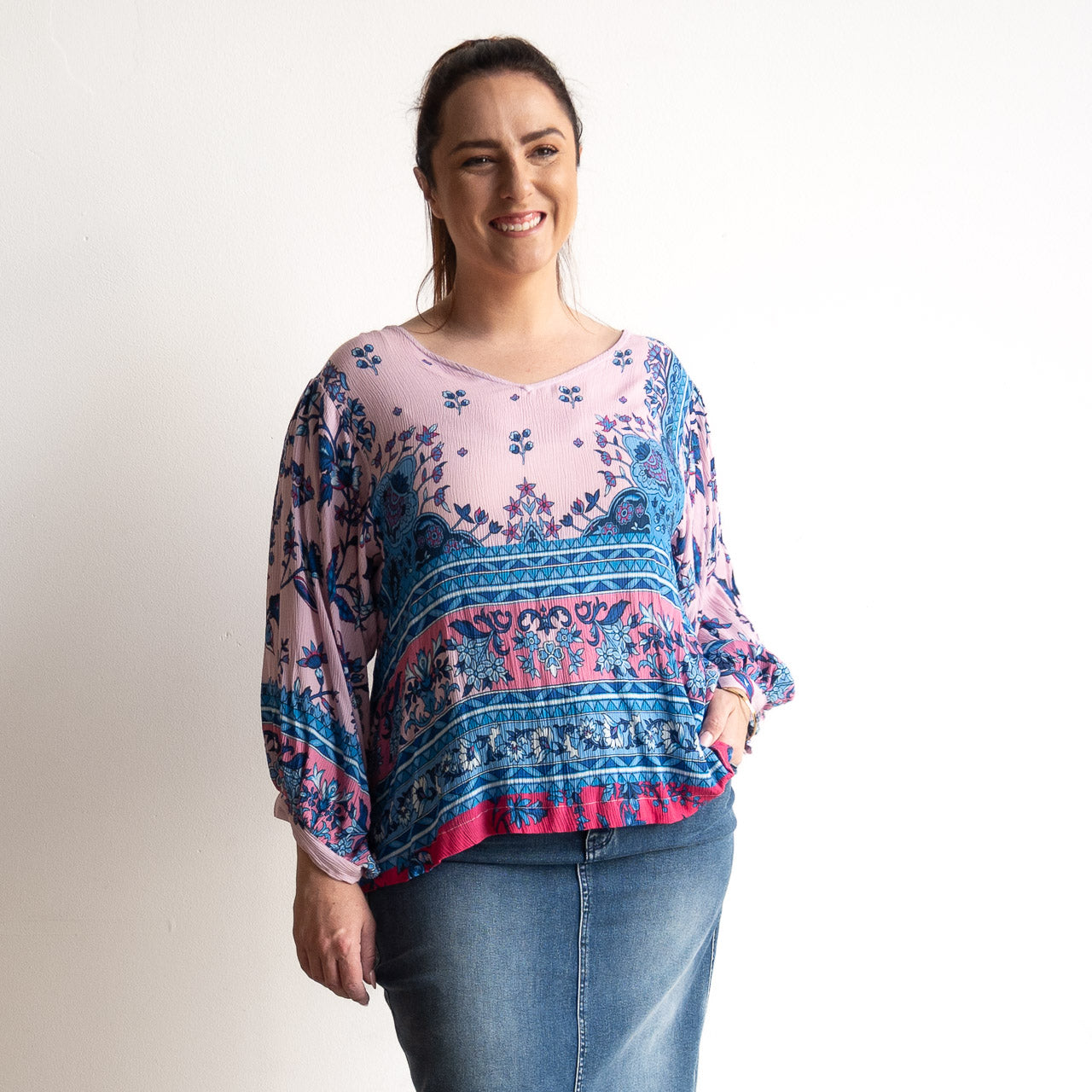 Poet Blouse - 32535 - Indian Pink