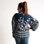 Poet Blouse - 32535 - Navy Floral