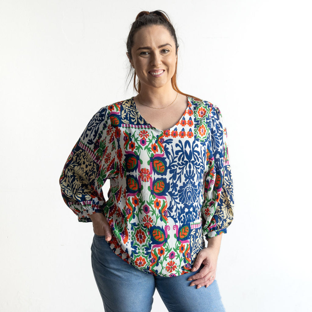Poet Blouse by Orientique Australia - Buzios - 32451