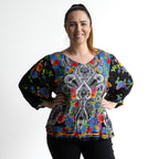 Poet Blouse by Orientique Australia - Paisley Black - 82229