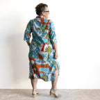 Poolside Cotton Shirt Dress - Greek Island Aqua