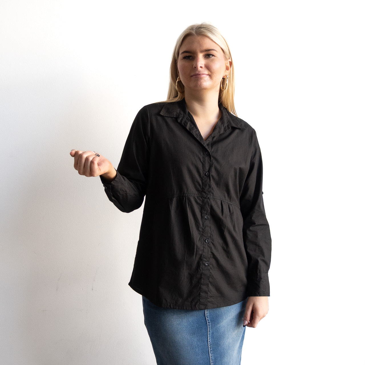 Poplin Pocket Shirt Blouse - 42244