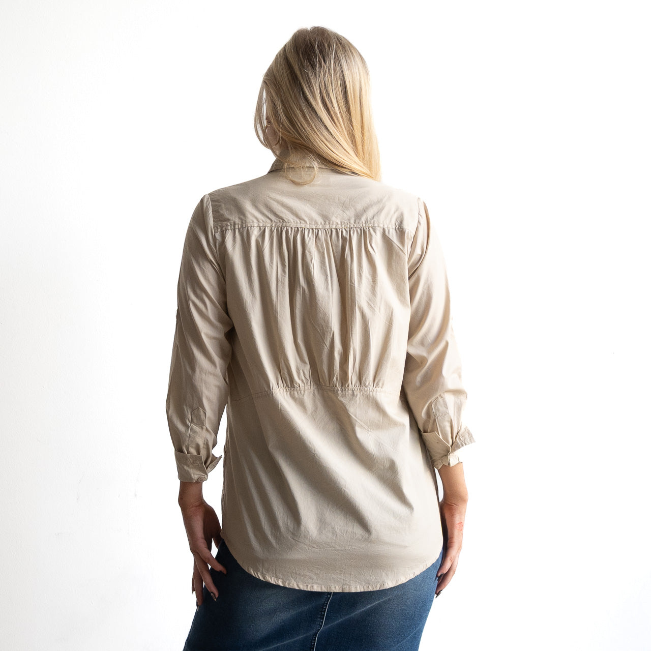Poplin Pocket Shirt Blouse - 42244
