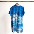 Postcard Collared Cotton Dress - Greek Island - 21885G