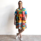 Postcard Collared Dress - Mexicana - 21885M