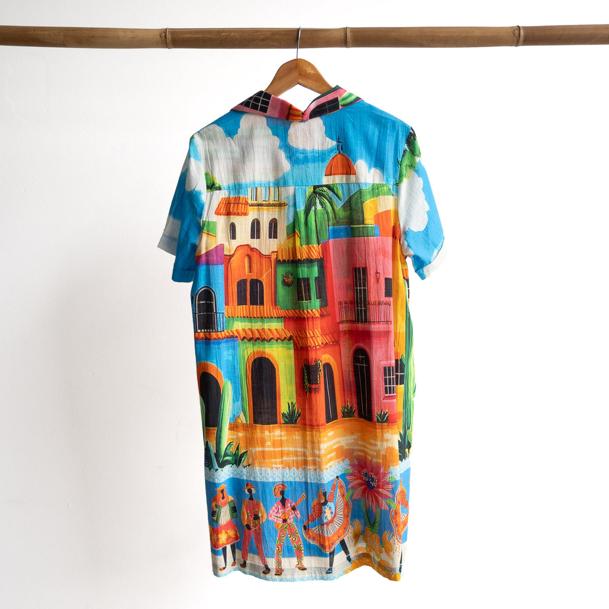 Postcard Collared Dress - Mexicana - 21885M