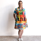 Postcard Collared Dress - Mexicana - 21885M