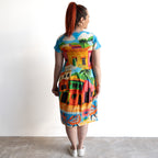 Postcard Cotton Dress - Mexicana - 21880M