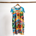 Postcard Cotton Dress - Mexicana - 21880M