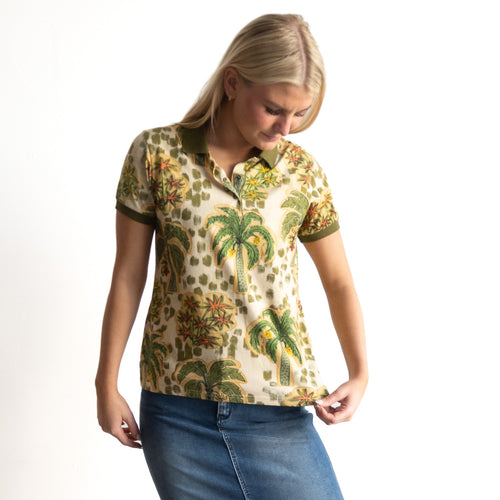 Postcard Polo Shirt - Tropical trees - 82007