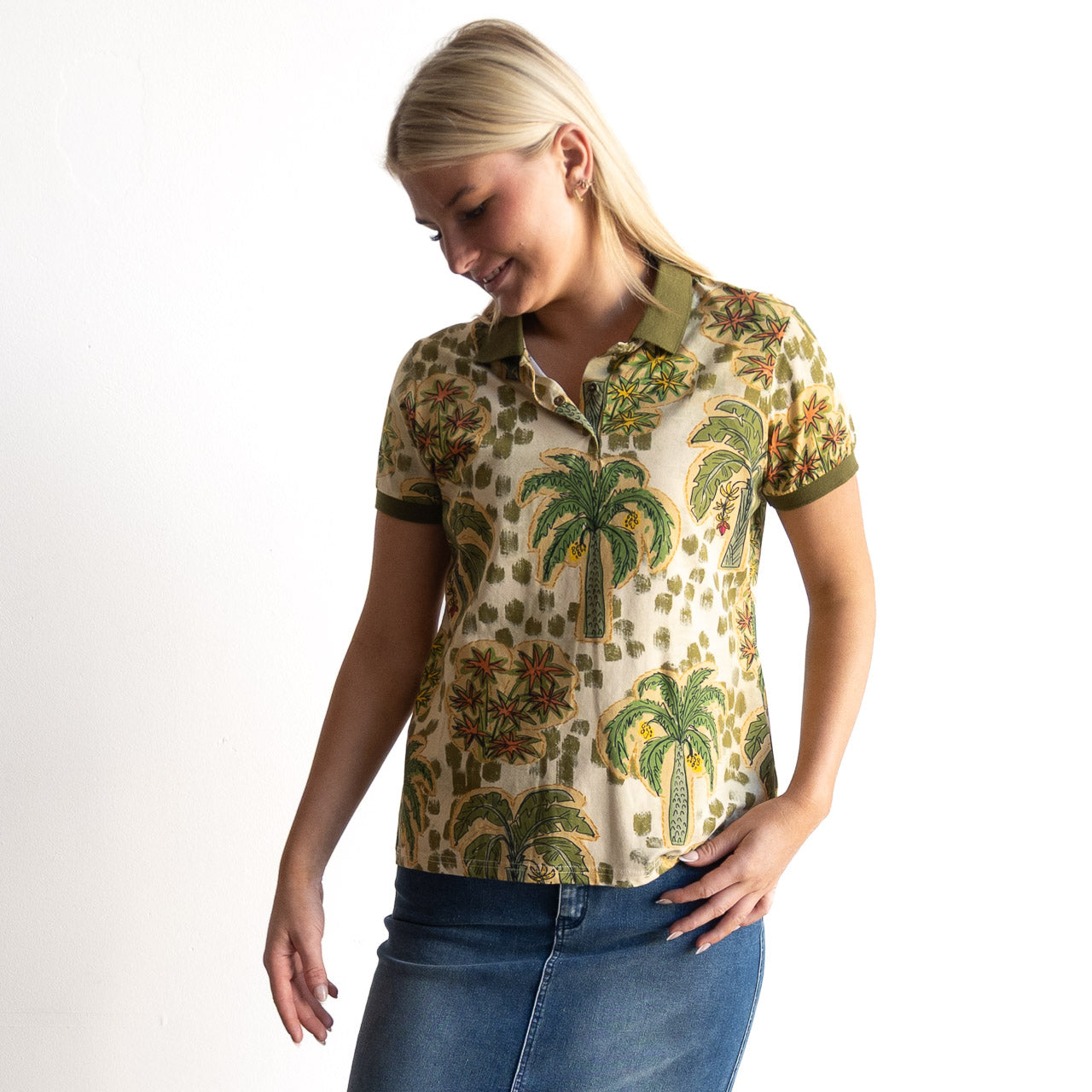 Postcard Polo Shirt - Tropical trees - 82007