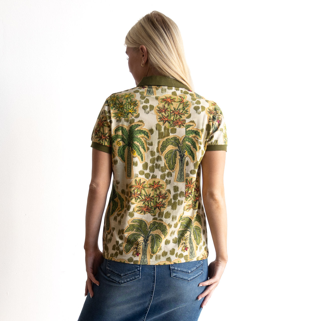 Postcard Polo Shirt - Tropical trees - 82007