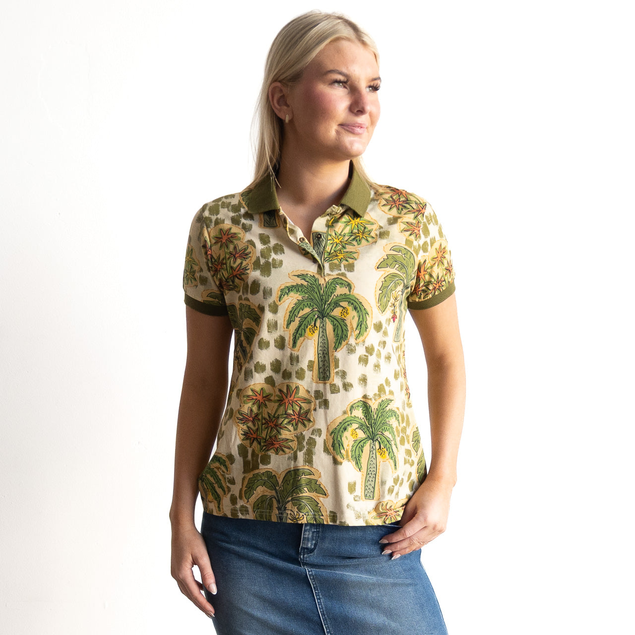 Postcard Polo Shirt - Tropical trees - 82007