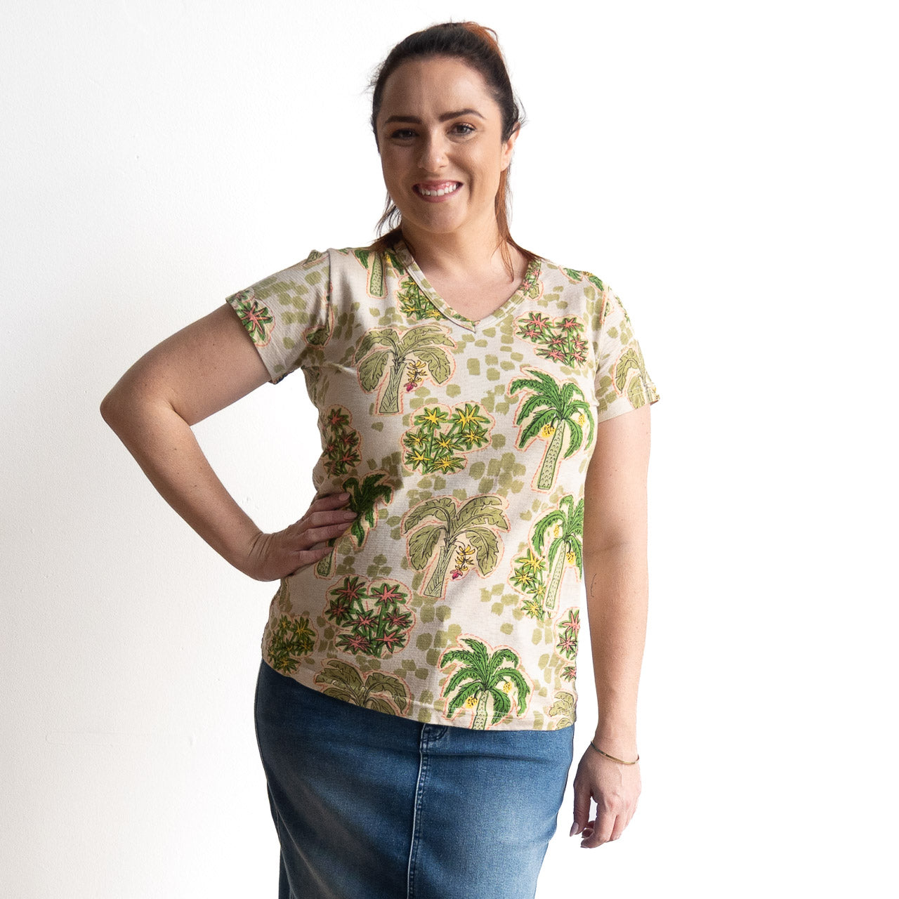 Postcard T-shirt - Tropical trees - 23181