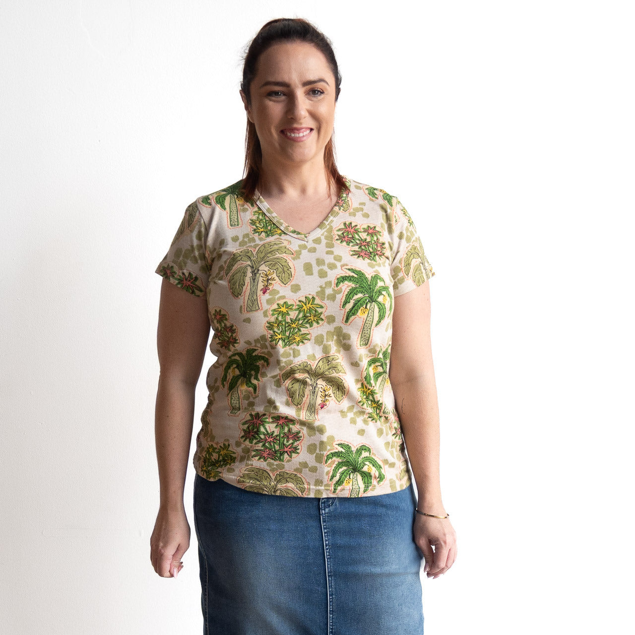 Postcard T-shirt - Tropical trees - 23181