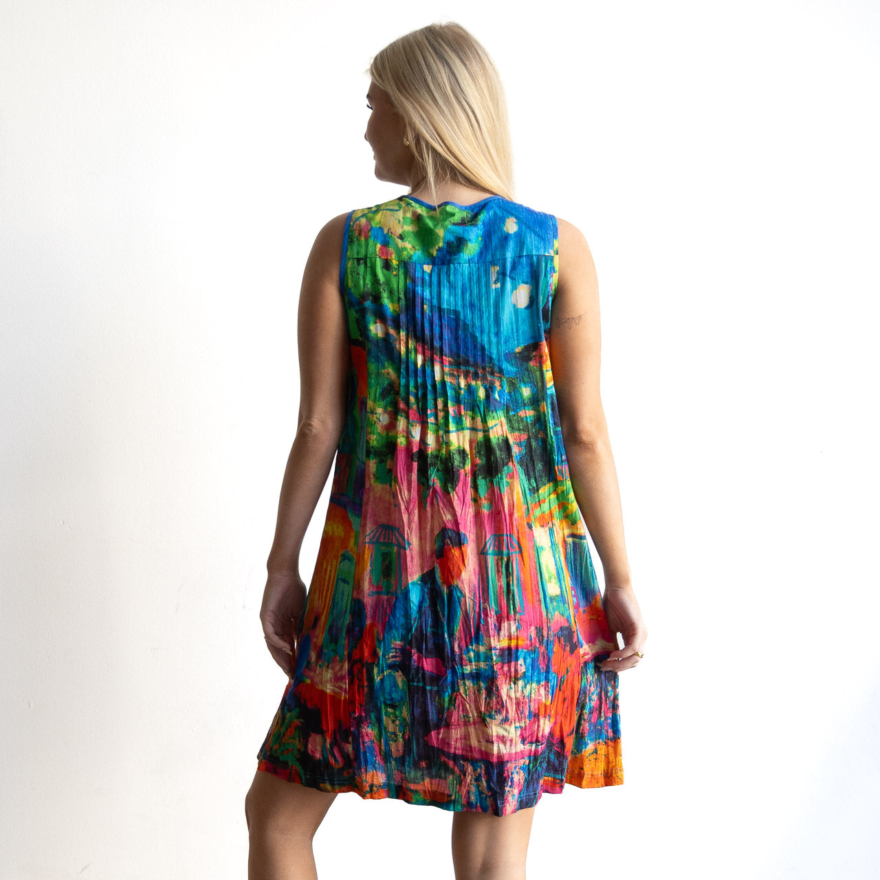 Postcard Twist It Shift Dress - French Restaurant - 21884F