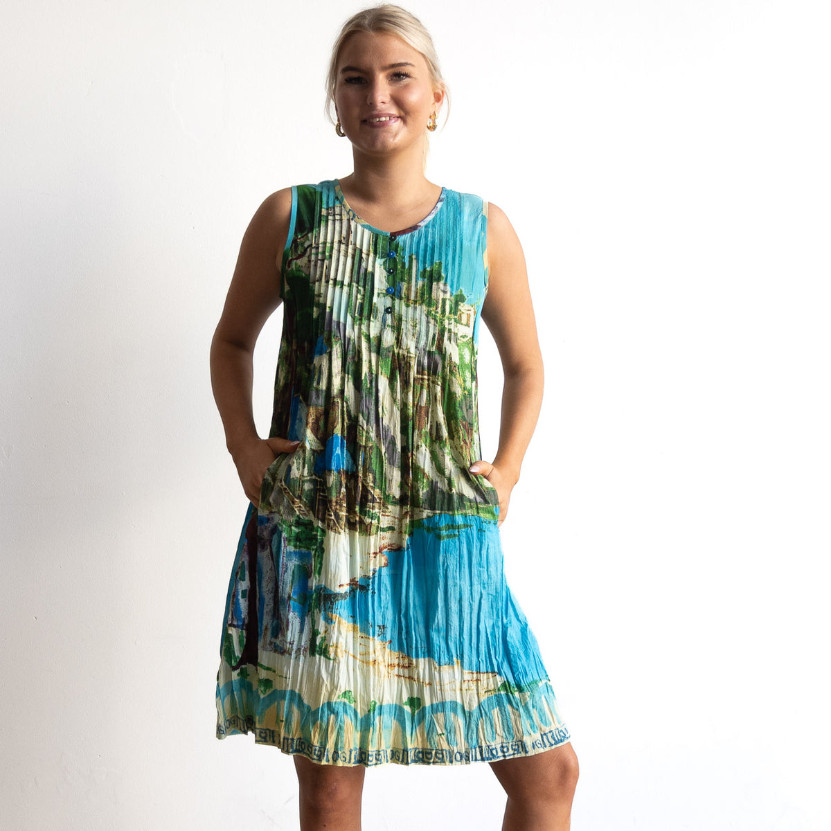 Postcard Twist It Shift Dress - Tulum - 61033