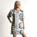 Puff Sleeve Shift Dress - Liberte - 40294