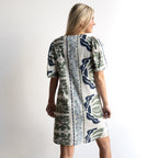 Puff Sleeve Shift Dress - Liberte - 40294