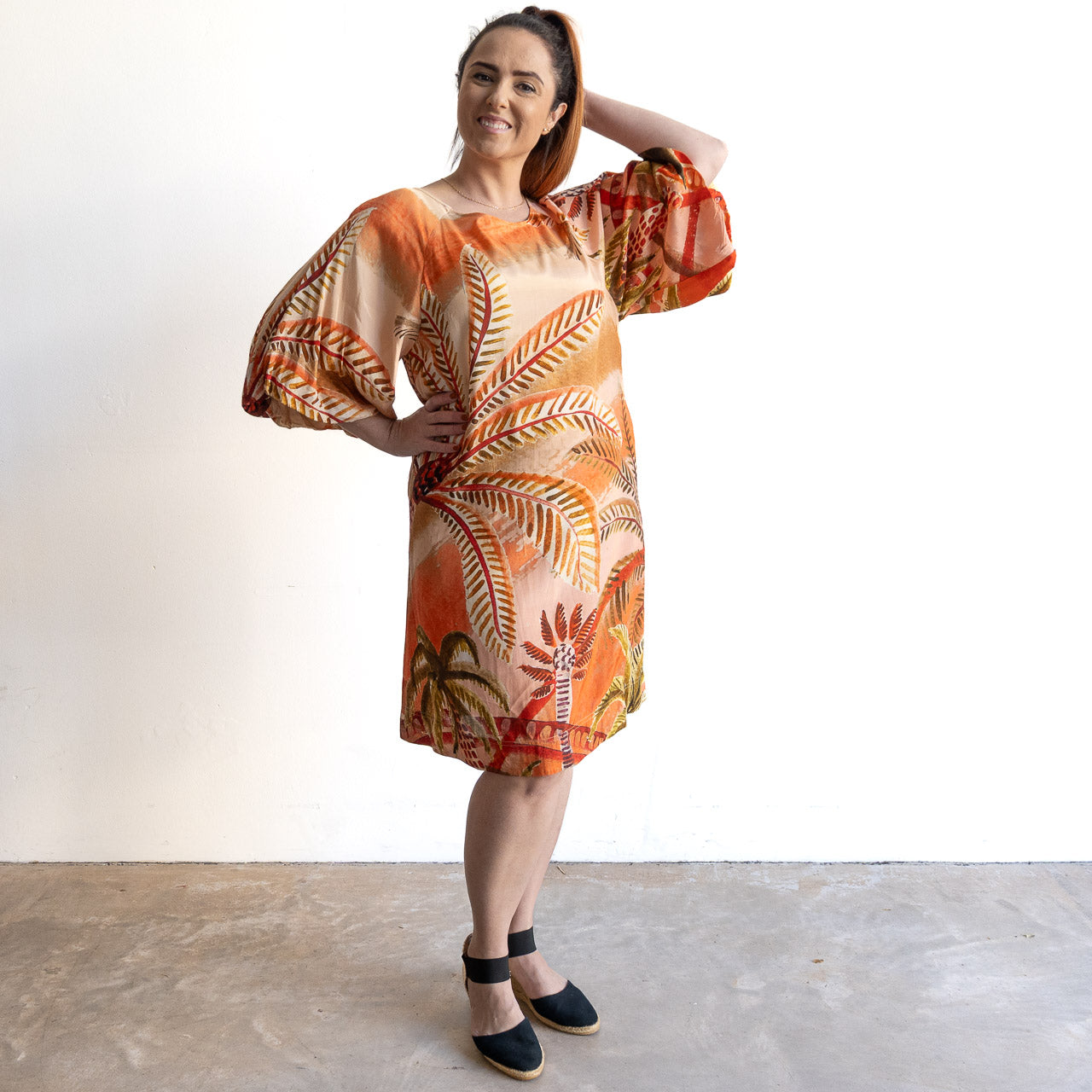 Puff Sleeve Dress by Escape - Martina - 30122