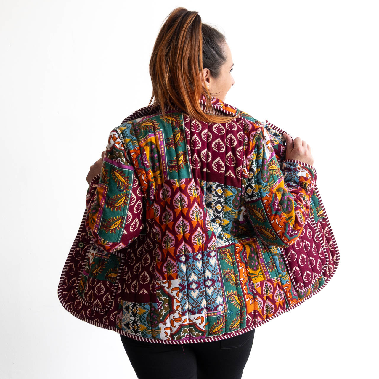 Quilted Reversible Button-Up Jacket by Orientique - Prato - 62778