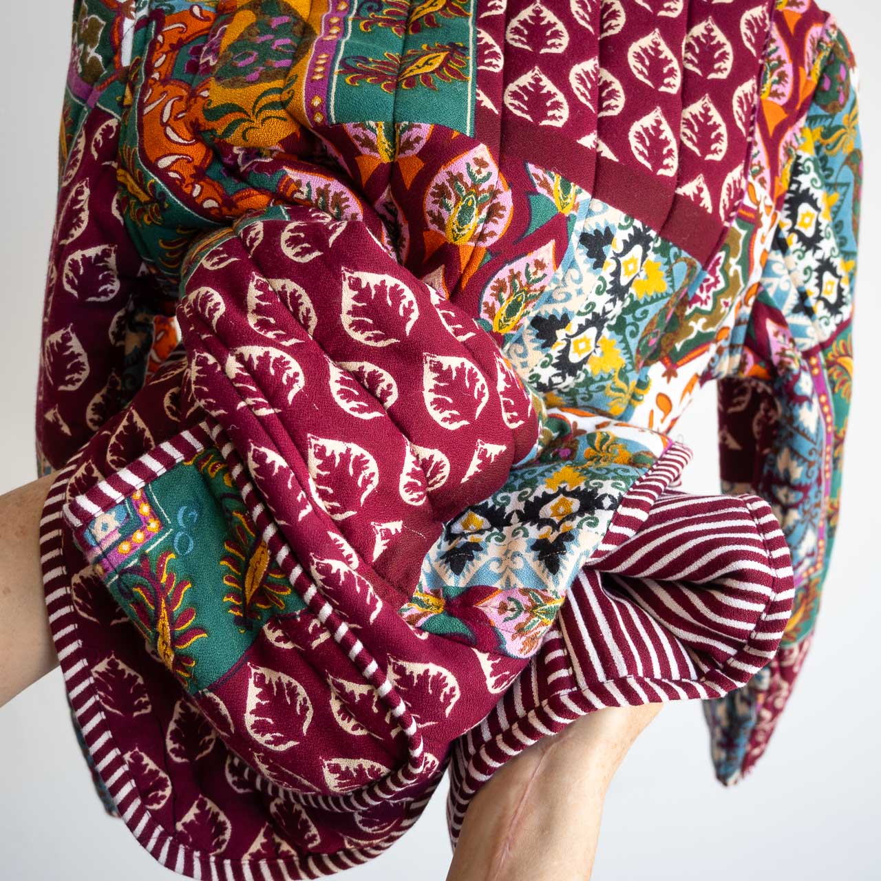 Quilted Reversible Button-Up Jacket by Orientique - Prato - 62778