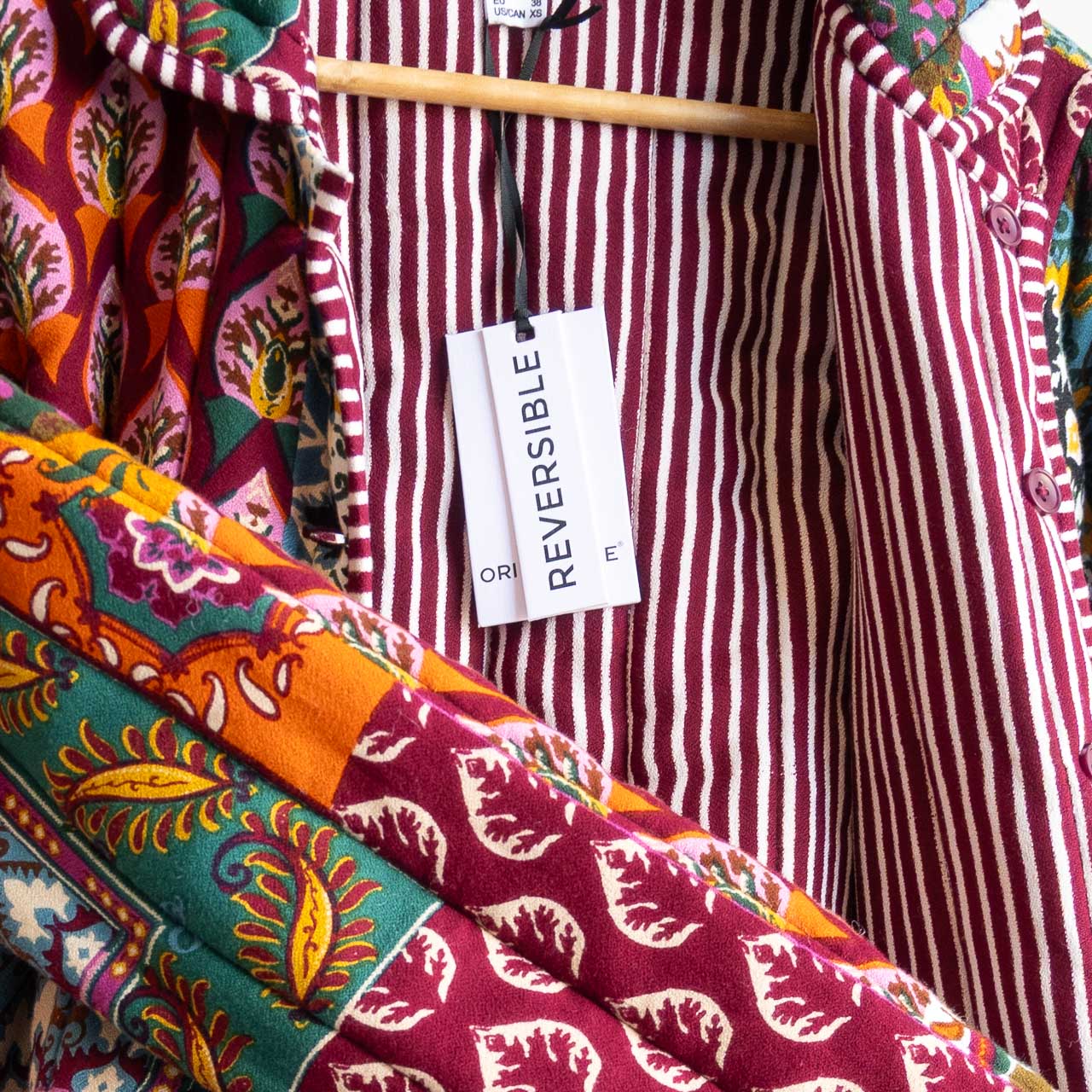 Quilted Reversible Button-Up Jacket by Orientique - Prato - 62778