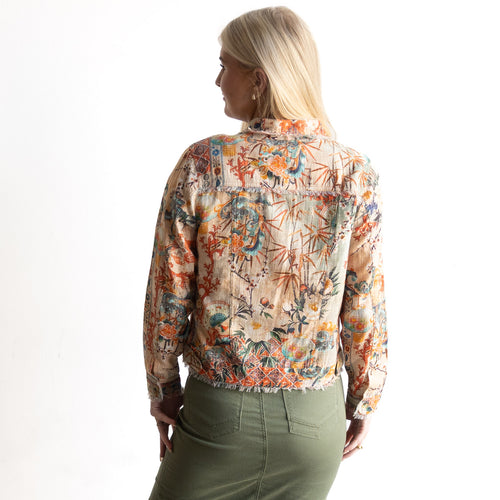 Raw Edge Jacket - Gordes Terracotta - 23171
