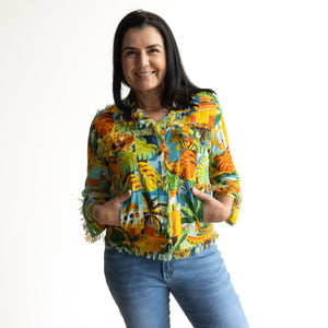 Raw Edge Summer Jacket by Orientique Australia - Guatemala - 32439M