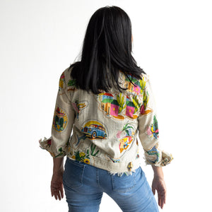 Raw Edge Summer Jacket by Orientique Australia - Guatemala Natural - 32439